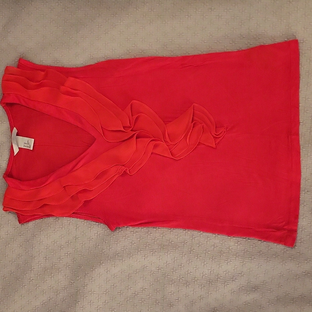 Red Ruffle tank